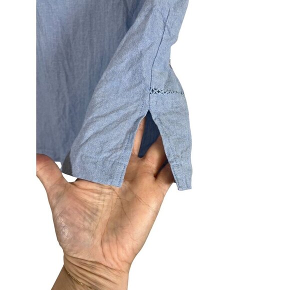 Vintage Coastal Sailboat Top PM Blue Tank Retro Classic Euro Summer Preppy 80s - Picture 14 of 16